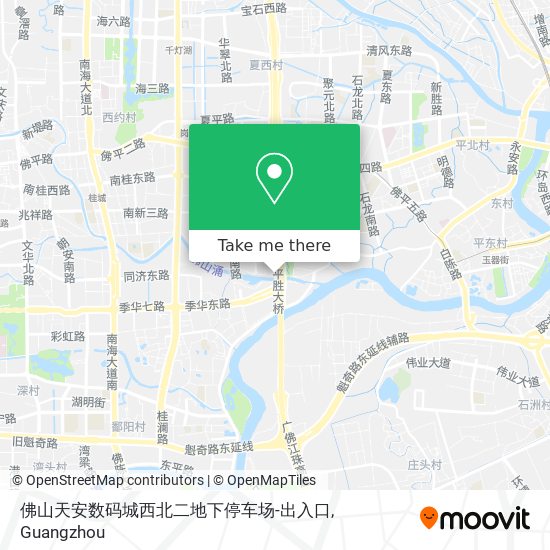 佛山天安数码城西北二地下停车场-出入口 map