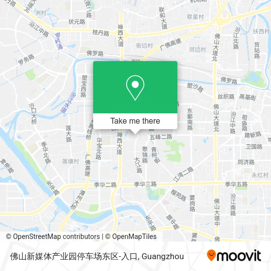 佛山新媒体产业园停车场东区-入口 map