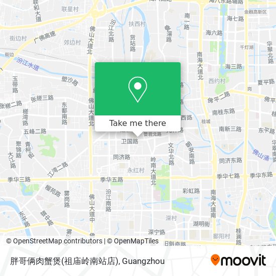 胖哥俩肉蟹煲(祖庙岭南站店) map