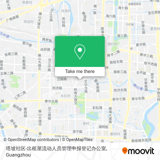 塔坡社区-出租屋流动人员管理申报登记办公室 map
