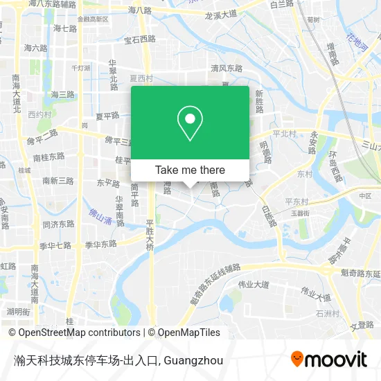 瀚天科技城东停车场-出入口 map