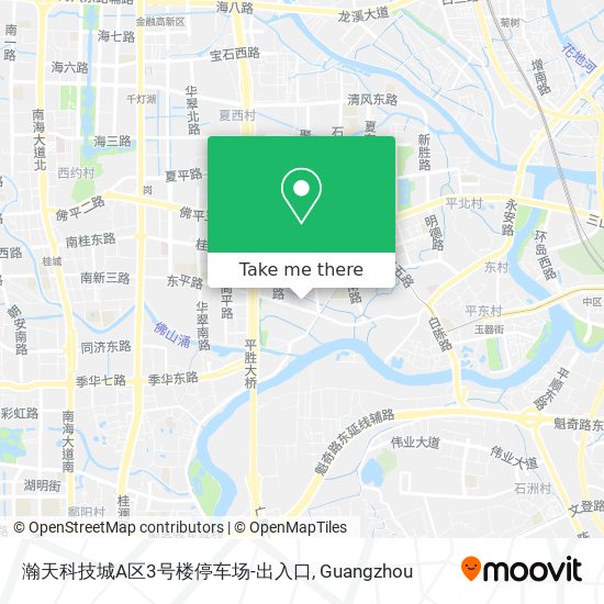 瀚天科技城A区3号楼停车场-出入口 map