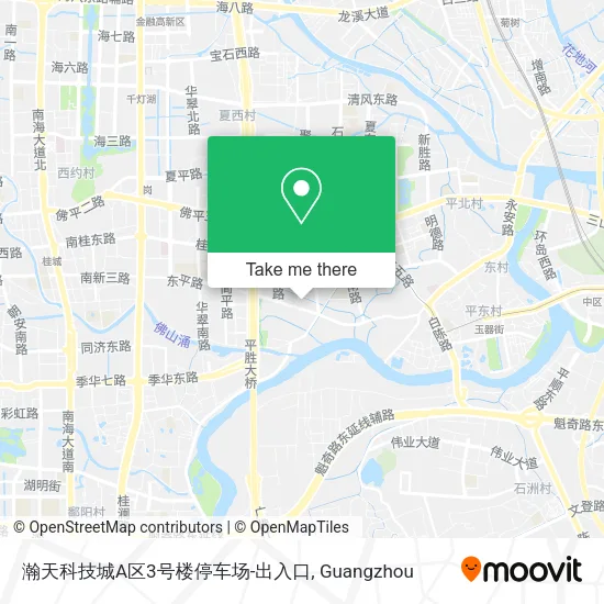 瀚天科技城A区3号楼停车场-出入口 map