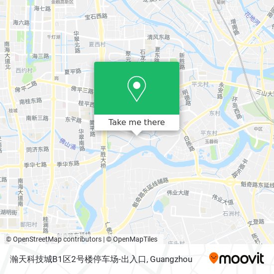 瀚天科技城B1区2号楼停车场-出入口 map