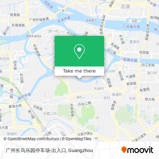 广州长鸟乐园停车场-出入口 map