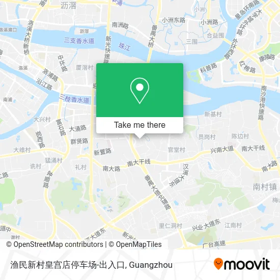 渔民新村皇宫店停车场-出入口 map