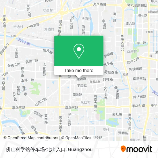 佛山科学馆停车场-北出入口 map