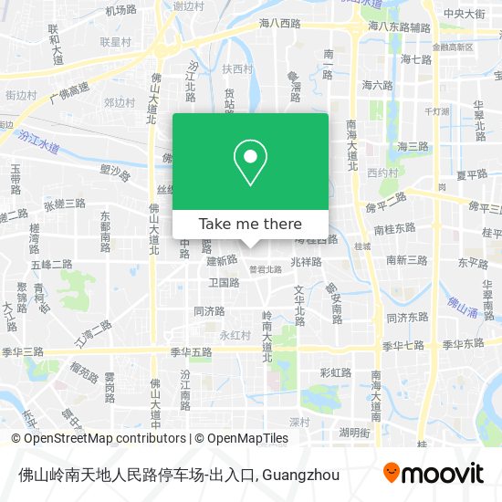 佛山岭南天地人民路停车场-出入口 map