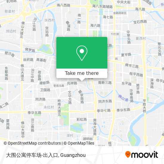 大围公寓停车场-出入口 map