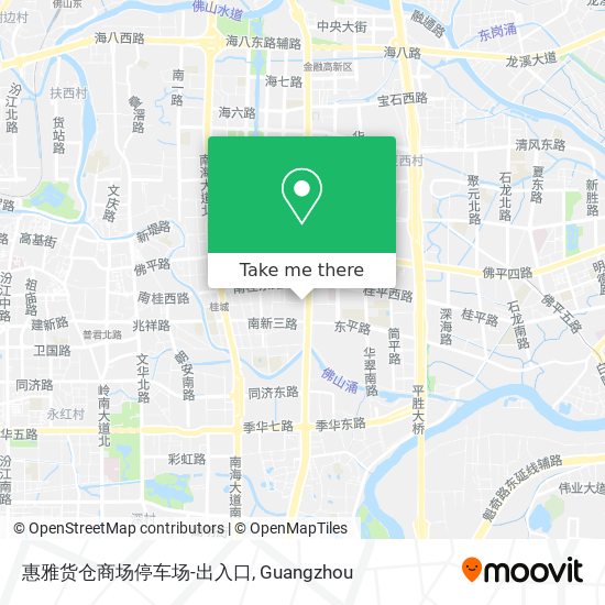 惠雅货仓商场停车场-出入口 map