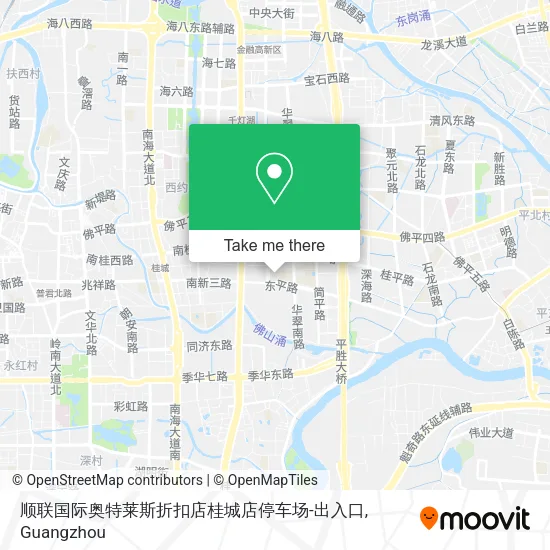 顺联国际奥特莱斯折扣店桂城店停车场-出入口 map