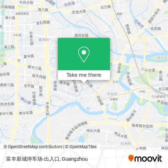 富丰新城停车场-出入口 map
