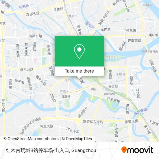 红木古玩城B馆停车场-出入口 map