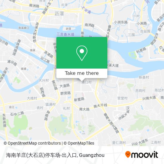 海南羊庄(大石店)停车场-出入口 map