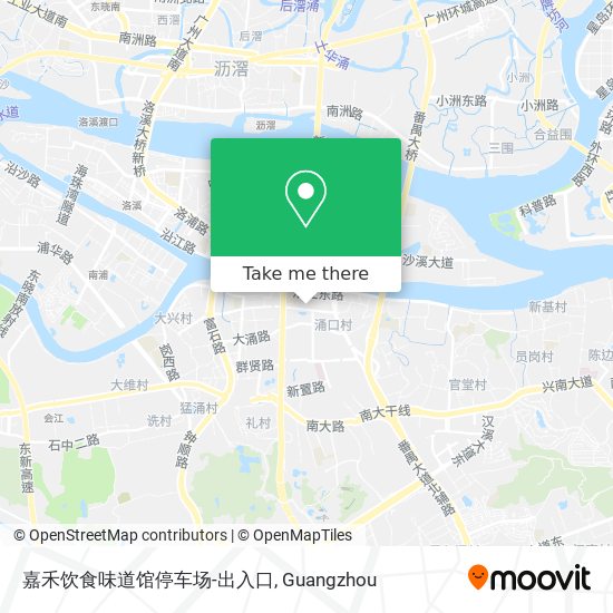嘉禾饮食味道馆停车场-出入口 map