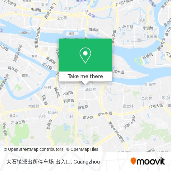 大石镇派出所停车场-出入口 map