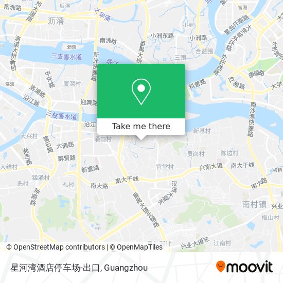 星河湾酒店停车场-出口 map