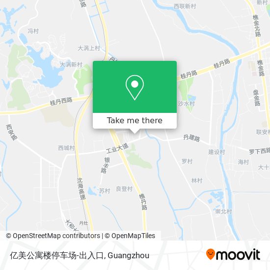 亿美公寓楼停车场-出入口 map