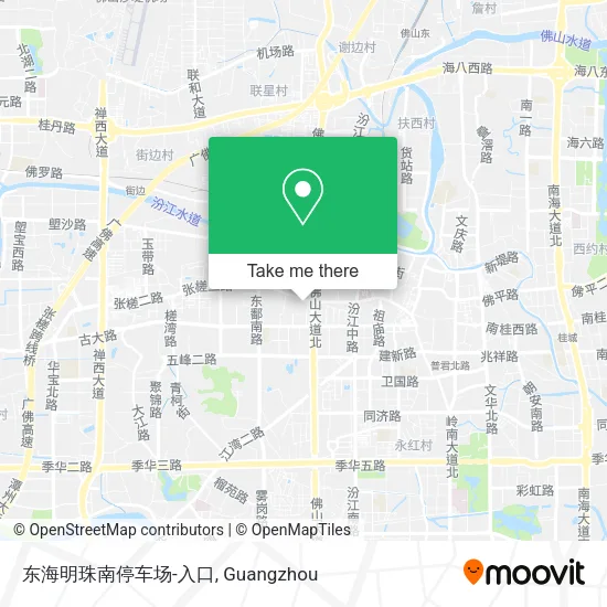 东海明珠南停车场-入口 map