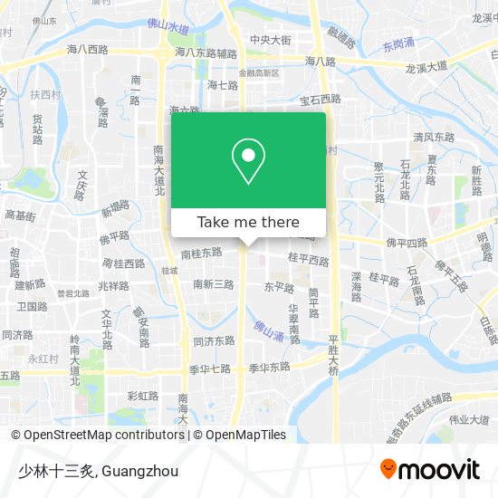 少林十三炙 map