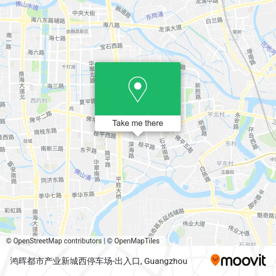 鸿晖都市产业新城西停车场-出入口 map
