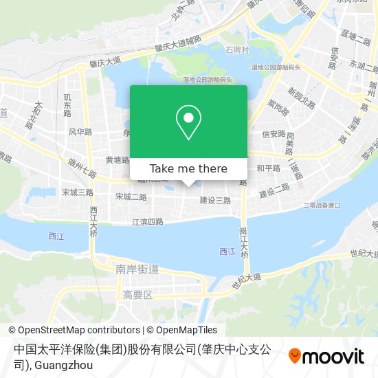 中国太平洋保险(集团)股份有限公司(肇庆中心支公司) map