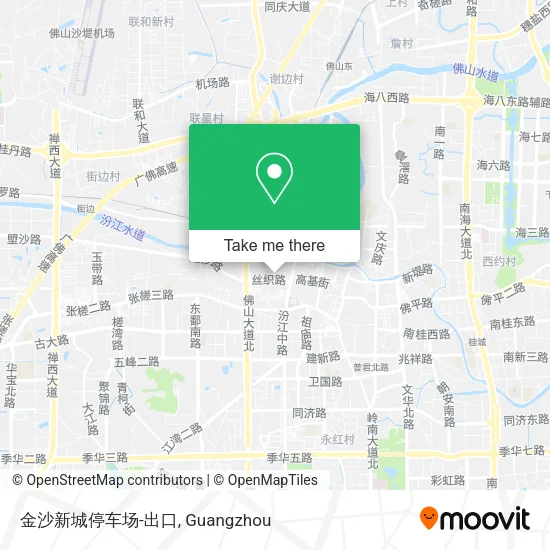 金沙新城停车场-出口 map