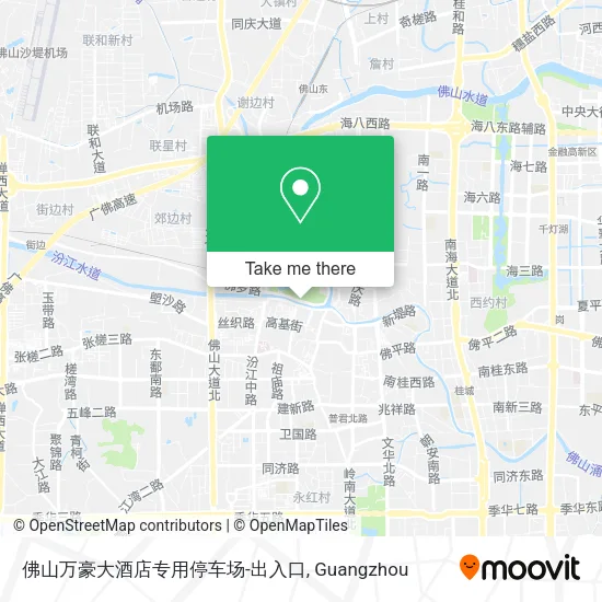 佛山万豪大酒店专用停车场-出入口 map