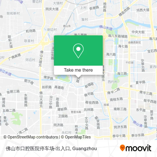 佛山市口腔医院停车场-出入口 map