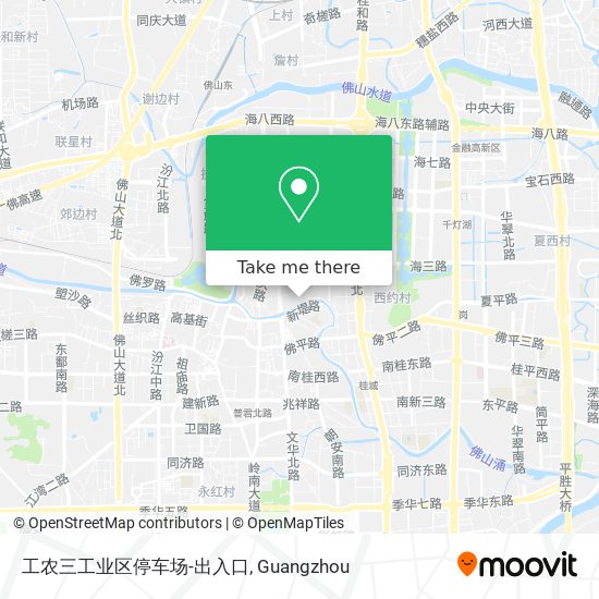 工农三工业区停车场-出入口 map