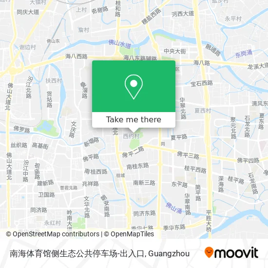南海体育馆侧生态公共停车场-出入口 map
