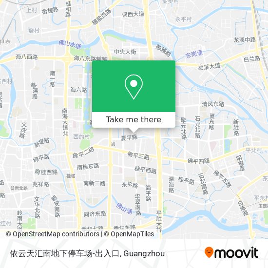 依云天汇南地下停车场-出入口 map