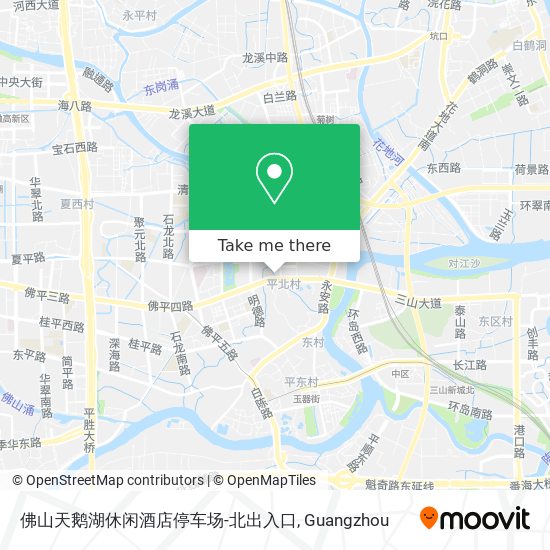 佛山天鹅湖休闲酒店停车场-北出入口 map