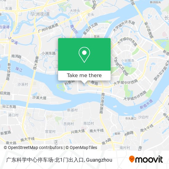 广东科学中心停车场-北1门出入口 map