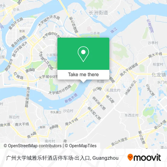 广州大学城雅乐轩酒店停车场-出入口 map