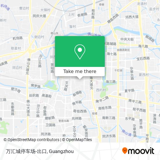 万汇城停车场-出口 map