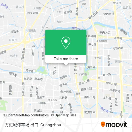 万汇城停车场-出口 map