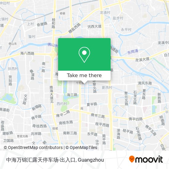 中海万锦汇露天停车场-出入口 map