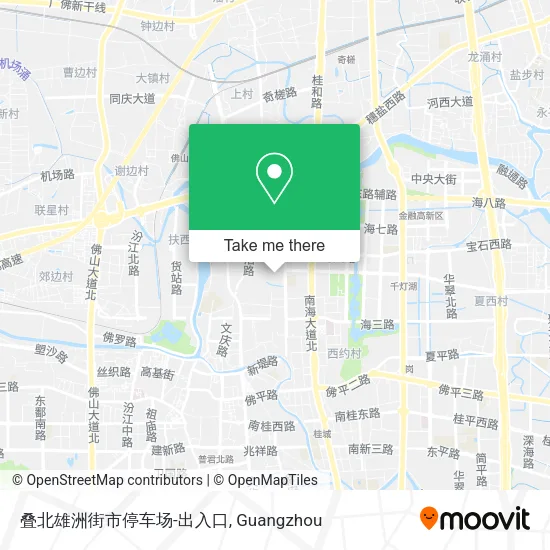 叠北雄洲街市停车场-出入口 map