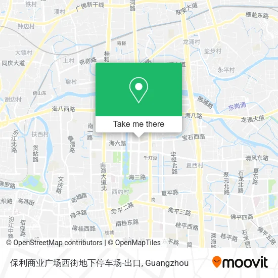 保利商业广场西街地下停车场-出口 map