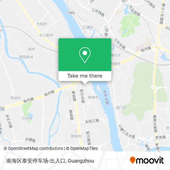 南海区泰安停车场-出入口 map