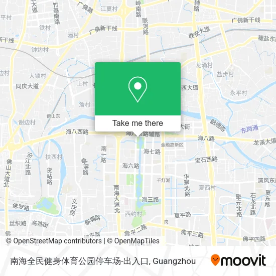 南海全民健身体育公园停车场-出入口 map
