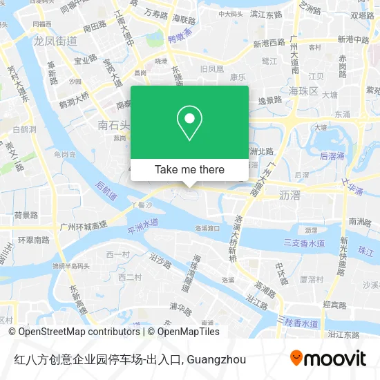 红八方创意企业园停车场-出入口 map