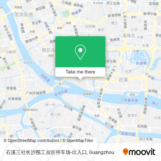 石溪三社长沙围工业区停车场-出入口 map