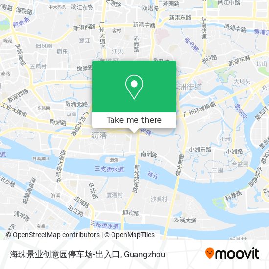 海珠景业创意园停车场-出入口 map