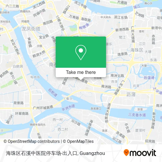 海珠区石溪中医院停车场-出入口 map