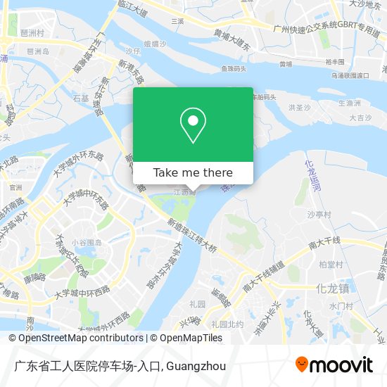 广东省工人医院停车场-入口 map