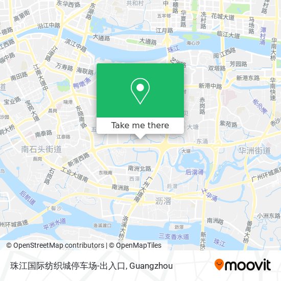 珠江国际纺织城停车场-出入口 map