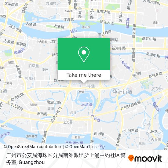 广州市公安局海珠区分局南洲派出所上涌中约社区警务室 map