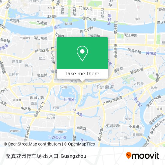 坚真花园停车场-出入口 map